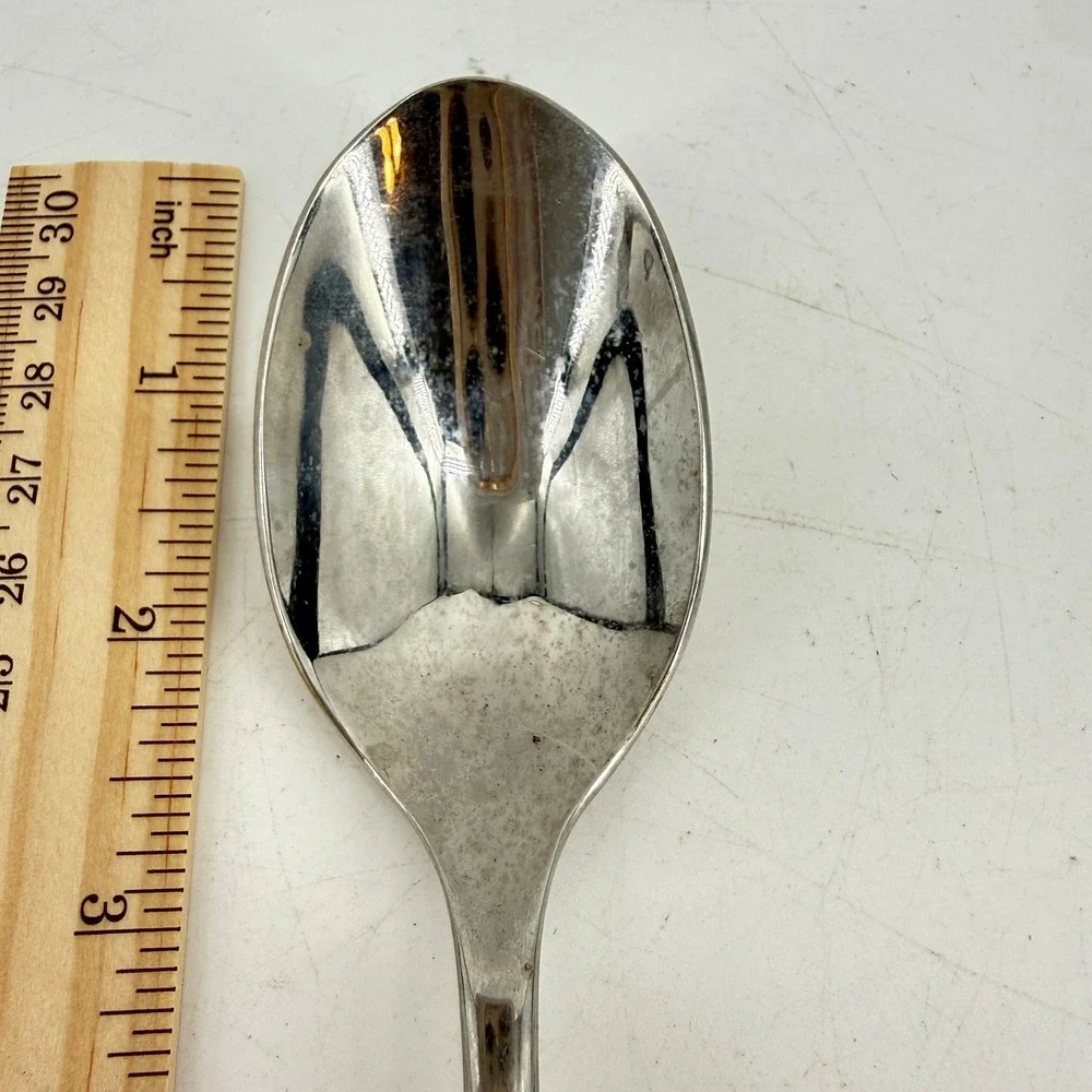 Mikasa Spoon Set Silver Stainless Steel Tapered Handle 4pc 1.75width 7.75